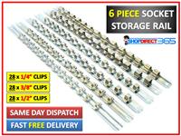 6 PCS Socket Rail Storage Holder Organizer Tray Set 1/2" 3/8" 1/4" Square NEW
