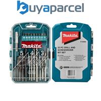 Makita 22 Piece Drill and Screwdriver Bit Set Masonry/H.S.S /Brad Point P44002