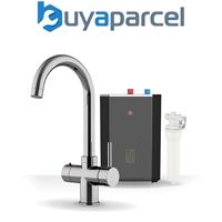 Intu Asprey Solo Chrome 3 in 1 Instant Boiling Water Hot Kitchen Tap Swan Neck