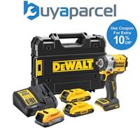 Dewalt 18v XR DCF921D2 Brushless 1/2 Torque Wrench Hog Ring Powerstack + x2 2ah