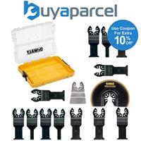 Dewalt 14 Piece Multi Tool Accessory Blade Set Plunge Fast Cut Wood + Toughcase