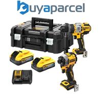 Dewalt DCK2052H2T 18v XR Brushless Powerstack Combi Drill+ Impact Driver + Batt