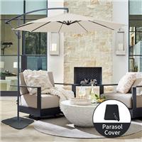 Signature Weave 3M Grey Banana Parasol with Black Base