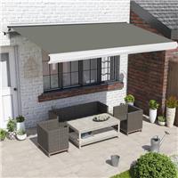 Electric Remote Control Full Cassette Retractable Garden Awning 3x2.5M Grey