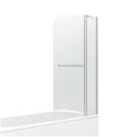 Shower Screen Over Bath Door Pivot Glass Chrome Towel Rail 180 1000mm Panel