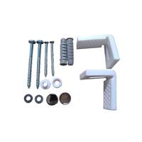 WC Toilet Pan Bidet Fixing Kit Bathroom Fitting Set Angled Brackets Screws Caps