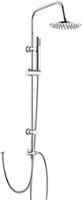Bathroom Thermostatic Mixer Shower Bath Riser Rail Exposed Valve Round Twin Head