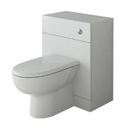 Bathroom Toilet Back to Wall BTW Unit D Shape Pan Cistern 600x330mm Modern White