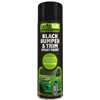 Black Bumper & Trim Aerosol Spay Paint 500ml Fast Dry AutoTek Professional
