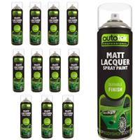 AutoTek Matt Lacquer Multi-Purpose Aerosol Spray Paint 500ml x12