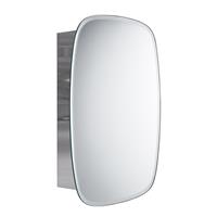 Bathroom Mirror Cabinet Wall Hung Mount Single Door Storage Unit Stainless Steel