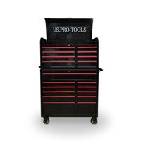 US PRO TOOL CHEST CABINET BOX SPECIAL EDITION! RED HANDLES FINANCE AVAILABLE