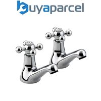 Bristan Regency Basin Taps Chrome Basin Pillar Taps Pair 1/2" Tap