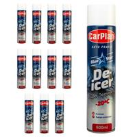 CarPlan Blue Star De-Icer Car Windscreen Aerosol Spray Car Ice Melt 600ml x12