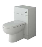 Bathroom Toilet Back to Wall BTW Unit D Shape Pan Cistern 500mm Modern White WC