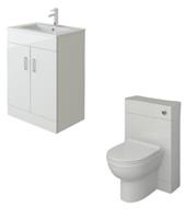 VeeBath Sphinx Bathroom Furniture Suite Vanity Basin Cabinet & WC Unit - 1100mm