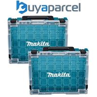 Makita Clear Lid MAKPAC Tool Case Stacking Organiser Tool Box Divider Twin Pack