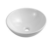 Bathroom Wash Sink Basin Bowl Countertop Gloss White Round Ceramic Modern