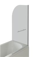 Shower Screen Over Bath Door Curved Edge 6mm Glass Towel Rail 1400 x 800mm Panel