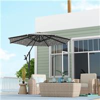 Convertible Cantilever Parasol and Market Parasol with Cross Base, 360 Rotation