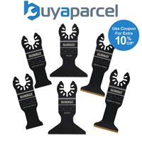 Dewalt 6 Piece Multi Tool Blade Set Titanium Plunge Cut Nails Wood DCS355 DCS356