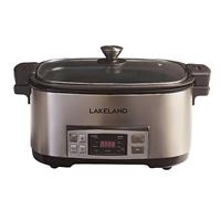 Lakeland 27216 Searing Slow Cooker with Aluminium Cooking Pot 6.5L 1350w Silver
