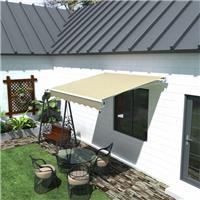 3 x 2.5 m Retractable Manual Awning Canopy Patio Sun Shade Shelter Cream DIY