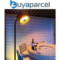 Vaunt Premium Industrial Lamp Black Patio Heater Remote Controlled 3 Heats 240v