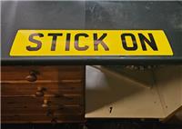 STICK ON VINYL NUMBER PLATE STYLE for Show Plate DIY Off Roader caravan trailer
