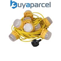 Faithfull HL-2210-LED-BA230 Festoon Lights 10 LED Bulbs 240V 22m FPPSLFEST22