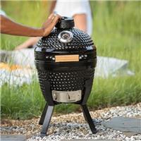 Ceramic Barbecue Kamado Egg Shape BBQ Charcoal Fuel Grill Smoke Roast Oven 13"