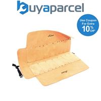 Vaunt Suede Leather Chisel Roll 16 Pocket Tool Roll Soft Case Chisel Holder