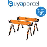 Vaunt V2003015 Fully Adjustable Trestle Twin Pack Saw Horse Max Capacity 1,200kg