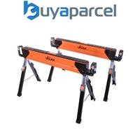 Vaunt Heavy Duty Adjustable Height Saw Horse Twin Pack Load Capacity 1,180kg
