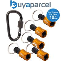 Vaunt Locking Carabiner + x5 Vaunt Keyring Hex Bit Holder Screwdriver Drill Bit