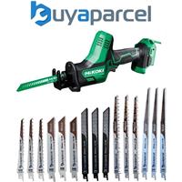 HiKOKI CR18DAJ4Z Brushless Reciprocating Saw Cordless 18V Recip Bare + 15 Blades