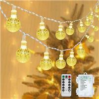 50 Led/Globe String Lights For Christmas Battery Operated 22.73ft long