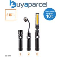 Vaunt 3-in-1 Magnetic Torch 350 Lumen Inspection Light Camping Torch V1612009