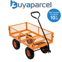 Vaunt 82Ltr 200kg Capacity Metal Garden Cart Wheeled Camping Trolley V1712000