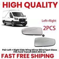 Pair Left + Right Side Wing Mirror Blind Spot Glass Fits Ford Transit MK8 2014 o