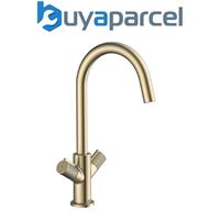 Bristan Fern Brushed Brass EasyFit Kitchen Sink Mixer Tap + Easy Fit Base