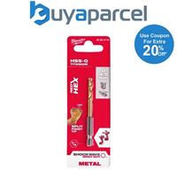 Milwaukee 48894710 4.5mm RED HEX SHOCKWAVE Impact Rated HSS-TIN Metal Drill Bit