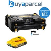 Dewalt 18v Tstak DAB Digital Site Radio Bluetooth Charger USB + 2.0AH Battery