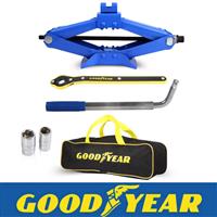 Goodyear 1 Ton Professional Scissor Jack Car Van Ratchet Wrench Socket Drive