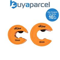 Vaunt Copper Pipe Cutter Double Pack 15mm and 22mm Plumbers Pipe Slice V1429000