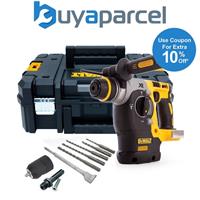 Dewalt DCH273NT XR 18v SDS Brushless Hammer Drill + SDS Bits Chisel + Chuck