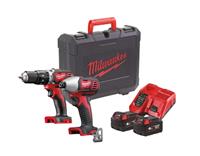 Milwaukee M18BPP2Q-402C 18V Li-Ion RedLithium Cordless Twin Pack