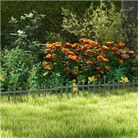 4PCs Garden Fencing Panels Wooden Flower Bed Border Edging, Grey