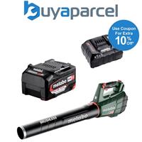 Metabo 601607850 Cordless Leaf Blower 18V Quiet Blower LB + 5.2AH Battery Kit