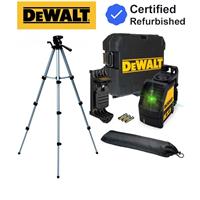 Dewalt DW088CG Green Cross Line Laser Level Self Levelling + Bracket + Tripod